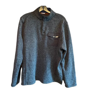 Men’s Woolrich 1/4 snap heather grey size Large